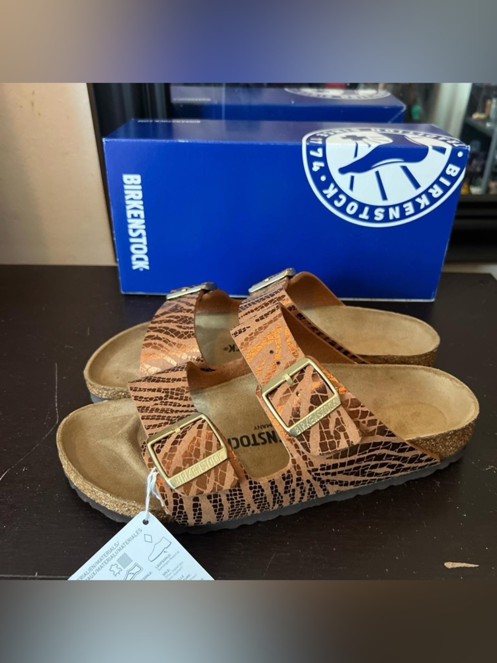 Bikerstock zebra print orange sandal - Picture 3 of 6